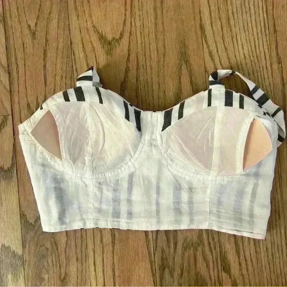 NWT American Eagle Striped Bustier Crop Top Size Medium - Picture 7 of 11
